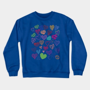 Colorful hand drawn heart minimal style for everyday look Crewneck Sweatshirt